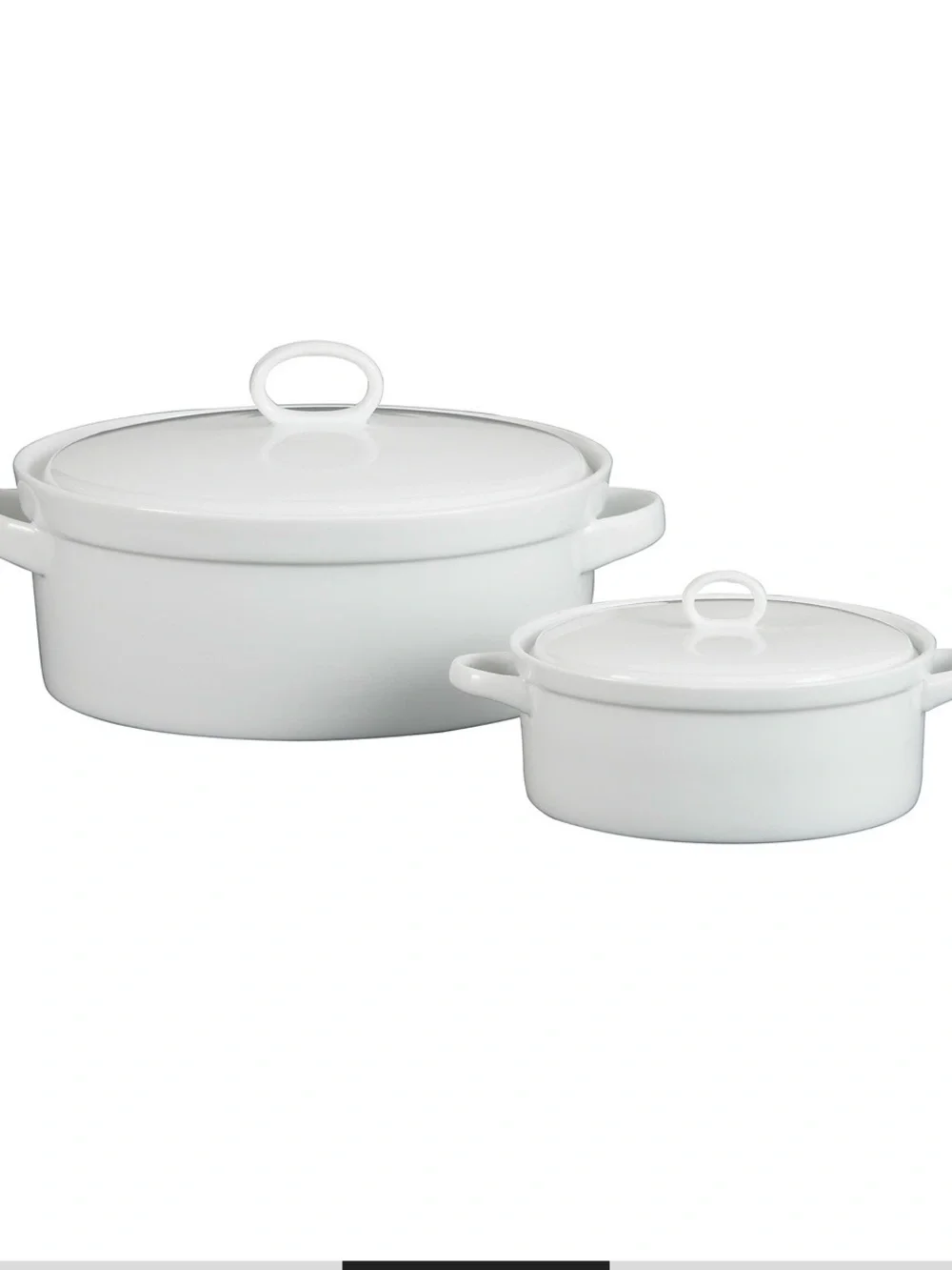 Crate & Barrel - Lucerne 1-Quart Casserole Dish, with Lid, White